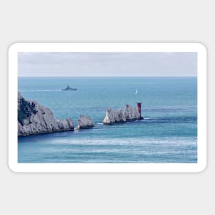 The Needles with passing Boat Sticker